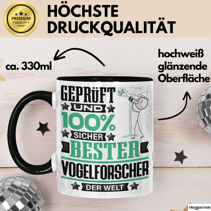 Vogelforscher Geschenk Lustiger Spruch für Vogelforscher Geschenkidee Bester Vogelforscher Der Welt Schwarz Trendation