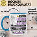 Baseballspieler Geschenk Tasse Lustiger Spruch Erheben Sie Sich Der Baseballspieler Betritt den Raum Blau Trendation