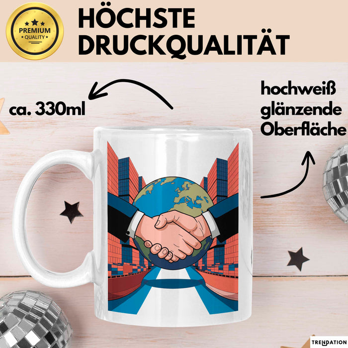 Import Export Händler Tasse Geschenk Lustige Geschenkidee Spruch Für Globale Händler Weiß Trendation