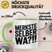 Deutschland Berlin Tasse Geschenk Lustige Geschenkidee Spruch Merkste Selber Wa Grün Trendation