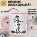 Skelett Weihnachten Geschenk Tasse Weihnachliches Skelett Grafik Geschenkidee Totenkopf Fans Tattoo Rosa Trendation