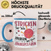 Stricken Stricker Tasse Geschenk Lustige Geschenkidee Spruch Ist Wie Zaubern Mit 2 Zauberstäben Blau Trendation