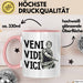 Lateinlehrer Unterricht Tasse Geschenk Lustige Geschenkidee Spruch Veni Vidi Vici Rosa Trendation