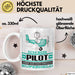 Pilot Geschenk Tasse Ich Bin Pilot Aber Sag Doch Einfach Superheld Lustige Geschenkdiee für Pilot Kaffee-Becher Weiß Trendation