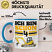 4. Geburtstag Geschenk Tasse Becher Jungs Bagger Ich Bin Schon 4 Blau Trendation