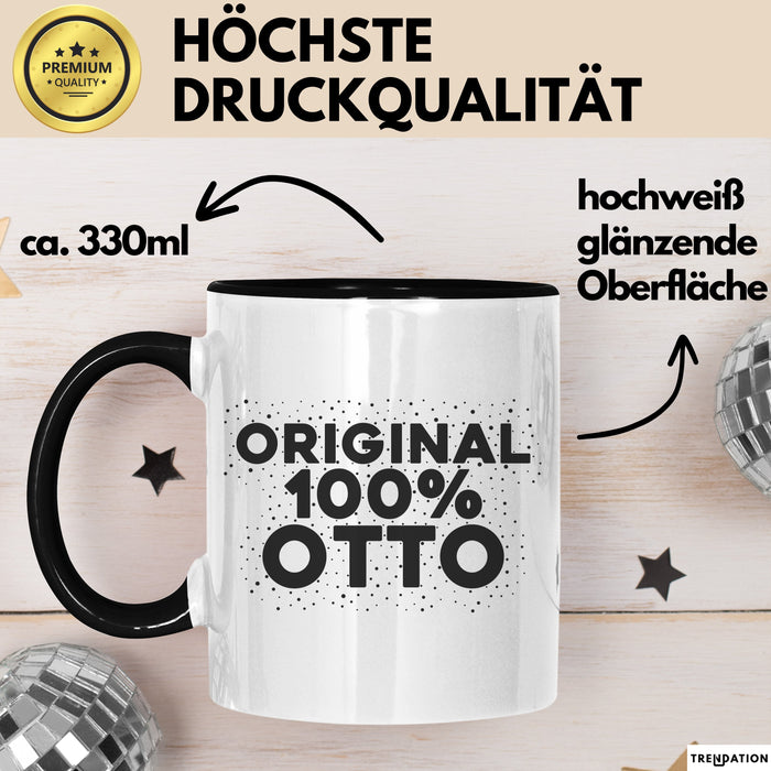Otto Tasse Original 100% Otto Geschenk Schwarz Trendation