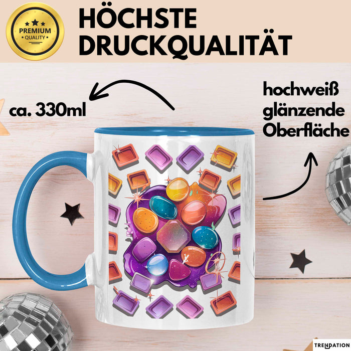 Harz Künstler Tasse Geschenk Lustige Geschenkidee Spruch Für Kreative Macher Blau Trendation