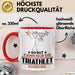 Triathlet Geschenk Tasse So Gut Kann Nur Ein Triathlet Aussehen Geschenkidee Kaffee-Becher Rot Trendation