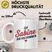 Sabine Tasse Geschenk Ich Bin Vollkommen Sabine Geschenkidee Geburtstag Weiß Trendation
