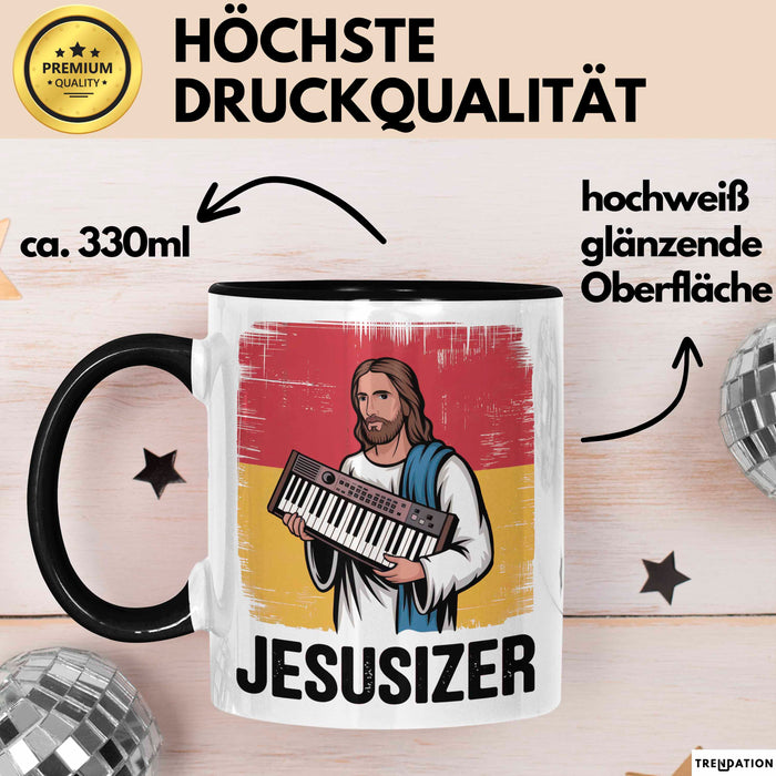 Jesus Keyboardspieler Tasse Geschenk Jesusizer Christlicher Geschenkidee Lustig Trendation