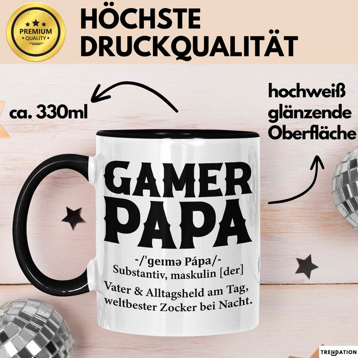 Spieler Papa Tasse Geschenk Lustige Geschenkidee Spruch Gamer Papa Trendation
