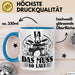 Drummer Schlagzeug-Spieler Geschenk Tasse Geschenkidee Kaffee-Becher Schlagzeuger Ja Das Muss So Laut Blau Trendation