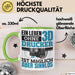 3D Drucker Tasse "Ein Leben Ohne 3D Drucker Ist möglich aber sinnlos" Geschenkidee Grün Trendation
