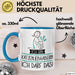 Geschenk für Katzenliebhaberin Tasse Lustige Geschenkidee Geburtstag Ich Bin Katzenliebhaberin Ich Darf Das Blau Trendation