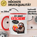 Sarkastisches Faultier Tasse Geschenk Lustige Geschenkidee Spruch Last Minute Geschenk Rot Trendation