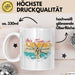 Schlagzeug-Spieler Geschenk Drummer Tasse Geschenkidee Spruch Bunte Farben Retro Schlagzeuger Weiß Trendation
