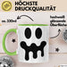 Lächeln Halloween Feier Tasse Geschenk Lustige Geschenkidee Spruch Grün Trendation