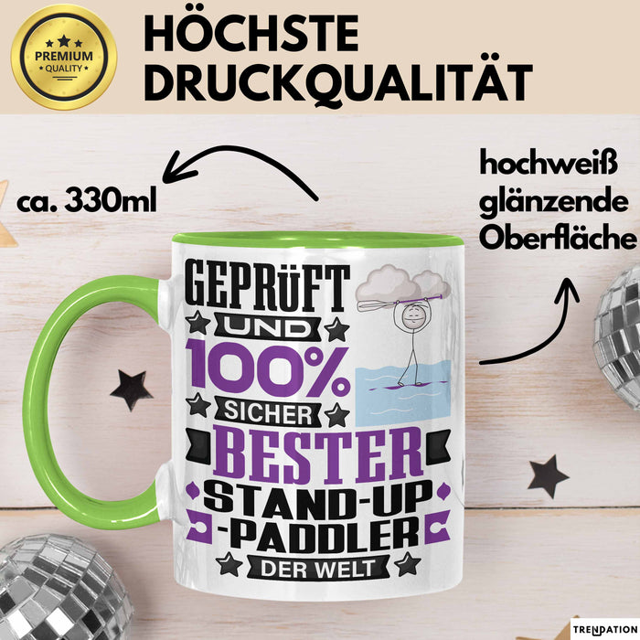 Stand-Up-Paddler Geschenk Lustiger Spruch für Stand-Up-Paddler Geschenkidee Bester Stand-Up-Paddler Der Welt Grün Trendation