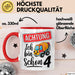 4. Geburtstag Tasse Geschenk Ich bin schon 4 Geschenkidee Geschenkidee Lustig Rot Trendation