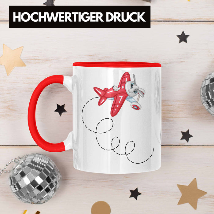 Segelflieger Tasse Geschenk Segelflieger Rot Trendation