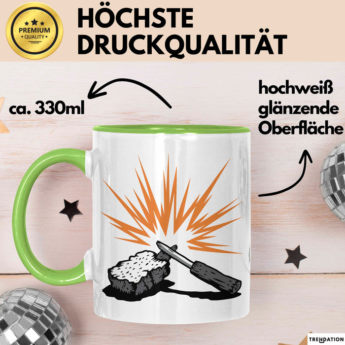 Bushcraft Fan Tasse Geschenkidee Naturfertigkeiten Liebhaber Grün Trendation