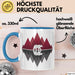 Bär Tierliebhaber Tasse Geschenk Lustige Geschenkidee Spruch Blau Trendation