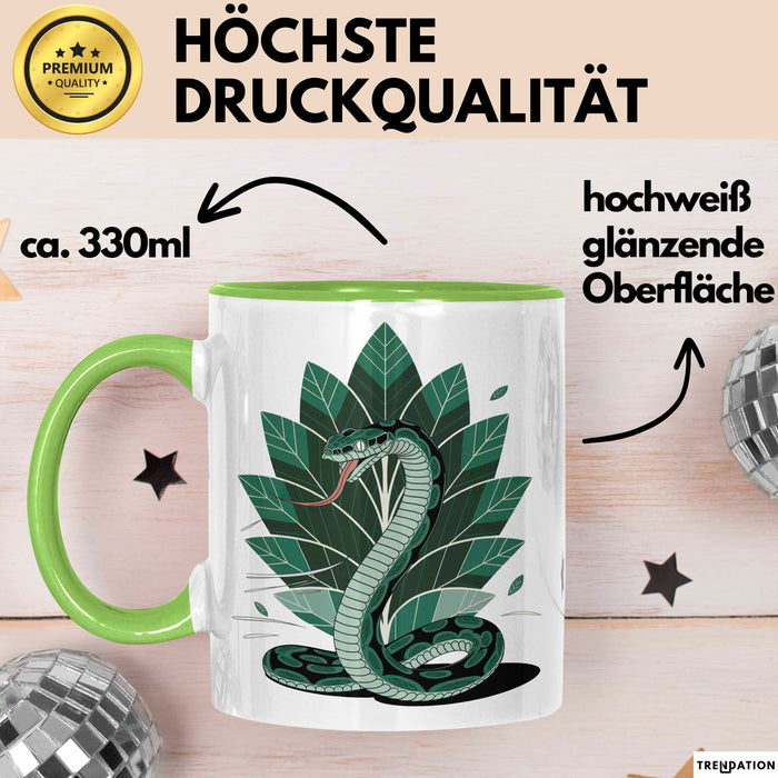 Reptilien Liebhaber Tasse Geschenk Lustige Geschenkidee Spruch Für Kaltblütige Fans Grün Trendation