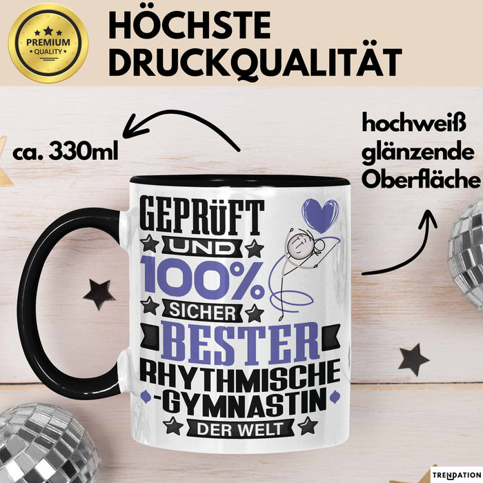 RhythmischeGymnastin Geschenk Lustiger Spruch für RhythmischeGymnastin Geschenkidee Bester RhythmischeGymnastin Der Welt Schwarz Trendation