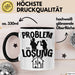 Handwerker Tasse Geschenk für Dachdecker Maler Männer Geschenkidee Problem und Lösung Handwerk Hausmeister Schwarz Trendation
