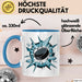 Eishockey Fan Tasse Geschenkidee für Wintersportliebhaber Blau Trendation