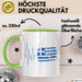 Griechenland Tasse Geschenk Grieche Flagge Herz Kaffee-Becher Grün Trendation