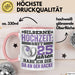Ehemann Tasse Geschenk 25 Jahre Hochzeitstag Lustiger Spruch Seit 25 Jahren Habe ich den Da an der backe Silberhochzeit Rosa Trendation