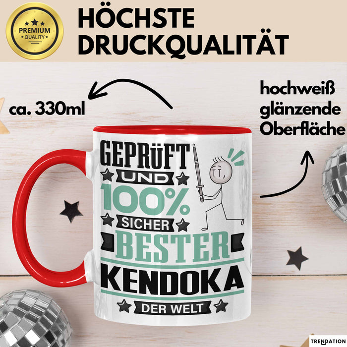 Kendoka Geschenk Lustiger Spruch für Kendoka Geschenkidee Bester Kendoka Der Welt Rot Trendation