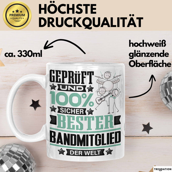 Bandmitglied Geschenk Lustiger Spruch für Bandmitglied Geschenkidee Bester Bandmitglied Der Welt Weiß Trendation