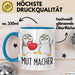 Lustige Tasse Geschenk Zwei Pinguine Mit Herz Witziger Becher Mut Blau Trendation