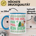 Ho Ho Hol Mir Mal Ein Bier Tasse Geschenk Ugly Tasse Geschenkidee Weihnachten Kaffee-Becher Blau Trendation
