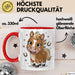 Pferdeliebhaber Tasse Geschenkidee für Reitsport Rot Trendation