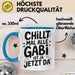 Gabi Tasse Geschenk Chillt Mal Alle Gabi Ist Ja Jetzt Da Geschenkidee Becher mit Name Blau Trendation