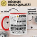 Reittherapeut Geschenk Tasse Lustiger Spruch Erheben Sie Sich Der Reittherapeut Betritt den Raum Rot Trendation