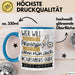 Mountainbike-Guide Tasse Geschenk Spruch Wer Will Schon Prinzessin Sein Wenn Man Auch Mountainbike-Guide Sein Kann Blau Trendation