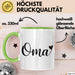 Oma Großmutter Tasse Becher Geschenk Lustige Geschenkidee Spruch Oma Grün Trendation