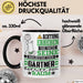 Gärtner Geschenk Tasse Lustiger Spruch Erheben Sie Sich Der Gärtner Betritt den Raum Schwarz Trendation
