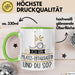 Pilates-Enthusiastin Tasse Geschenk Ich Bin Pilates-Enthusiastin Und Du So Geschenkidee Lustiger Spruch Becher Grün Trendation