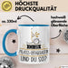 Pilates-Enthusiastin Tasse Geschenk Ich Bin Pilates-Enthusiastin Und Du So Geschenkidee Lustiger Spruch Becher Blau Trendation