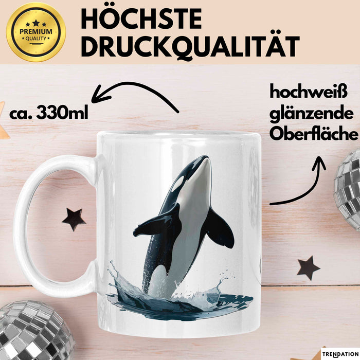 Wal Tier Tasse Geschenk Lustige Geschenkidee Spruch Weiß Trendation