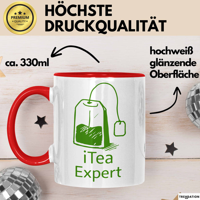 IT Techniker Ingenieur Tasse Geschenk Lustige Geschenkidee Spruch Itea Expert Rot Trendation