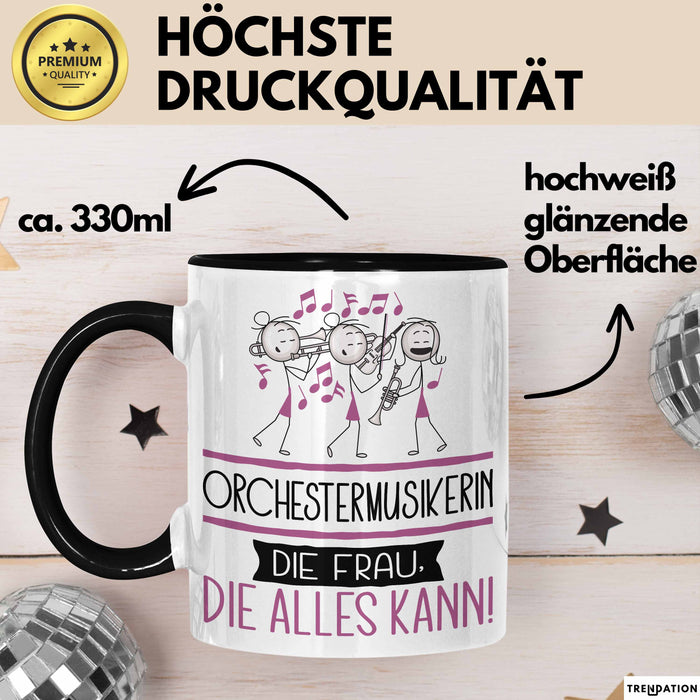 Orchestermusikerin Geschenk Tasse Becher Die Frau Die Allen Kann Geschenkidee für eine Orchestermusikerin Lustig Trendation