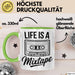 Retro Kassette Mixtape Tasse Geschenk Lustige Geschenkidee Spruch Das Leben Ist Ein Mixtape Grün Trendation