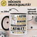 Athlet Geschenk Tasse Lustiger Spruch Erheben Sie Sich Der Athlet Betritt den Raum Schwarz Trendation