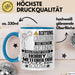 Hobbymeteorologe Geschenk Tasse Lustiger Spruch Erheben Sie Sich Der Hobbymeteorologe Betritt den Raum Blau Trendation